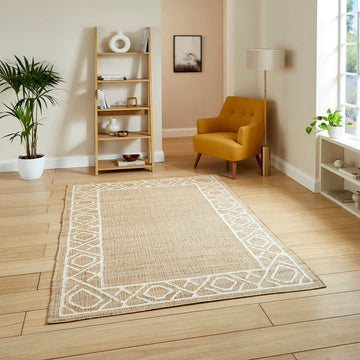 Spartan 29576 Modern Hand-Woven Jute Plain Border Flatweave Natural/Ivory Rug-Think Rugs-Rug Love - The Most Loved Rug Store